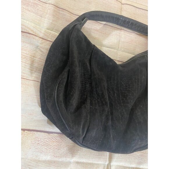 Alexander Wang Women's Black Suede Croc Embossed Hobo Bag - OS - Picture 3 of 14